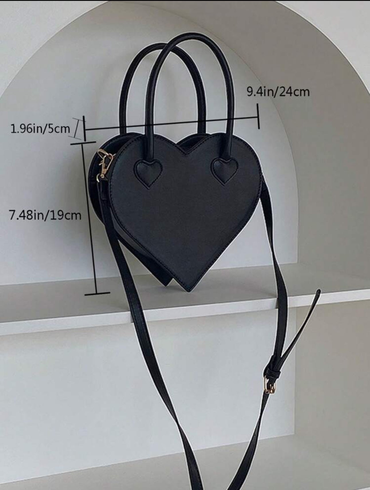BJ double sided heart bag