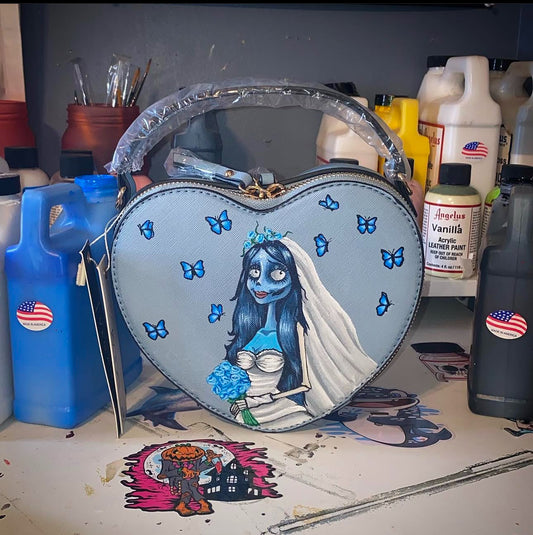 Bride blue heart bag !