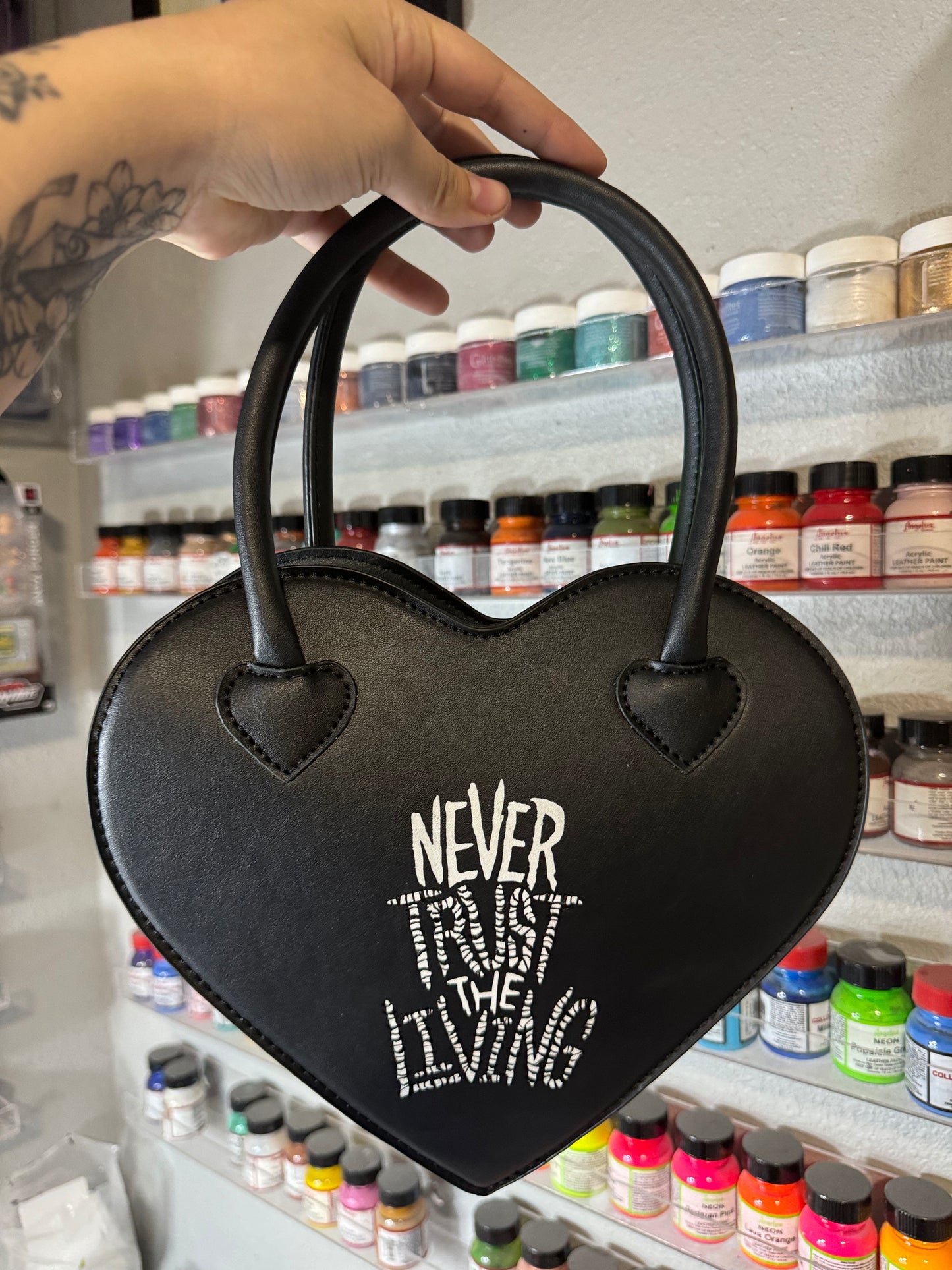 BJ double sided heart bag
